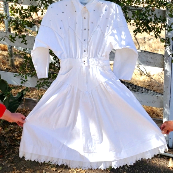 Vintage Dresses & Skirts - Vintage Western Dress Cowgirl Dress